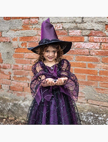 Great pretenders | déguisement enfant robe de sorcière araignée améthyste avec chapeau