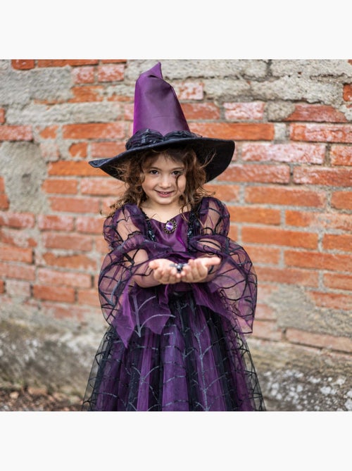 Great pretenders | déguisement enfant robe de sorcière araignée améthyste avec chapeau - Kiabi