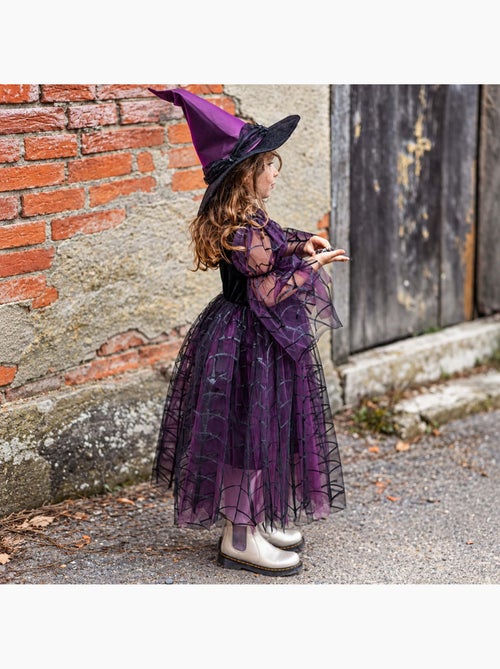 Great pretenders | déguisement enfant robe de sorcière araignée améthyste avec chapeau - Kiabi