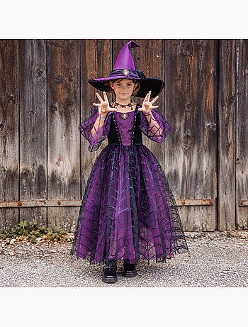Great pretenders | déguisement enfant robe de sorcière araignée améthyste avec chapeau
