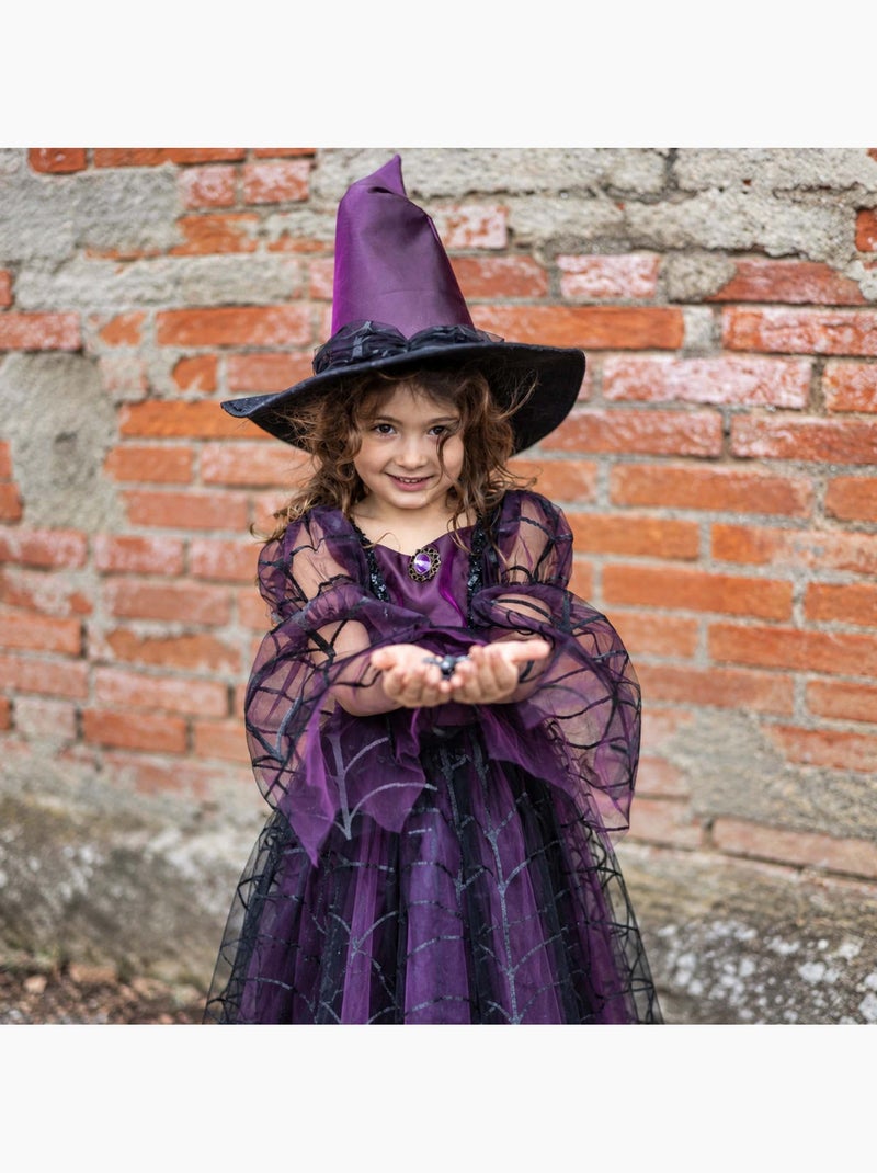 Great pretenders | déguisement enfant robe de sorcière araignée améthyste avec chapeau Violet - Kiabi