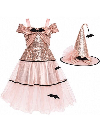 Great pretenders | déguisement enfant robe de sorcière glamour avec chapeau