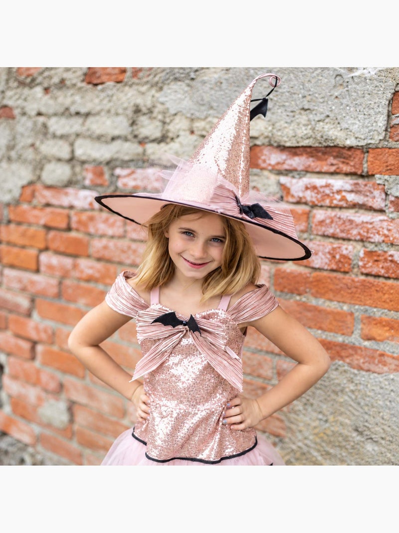 Great pretenders | déguisement enfant robe de sorcière glamour avec chapeau Rose - Kiabi