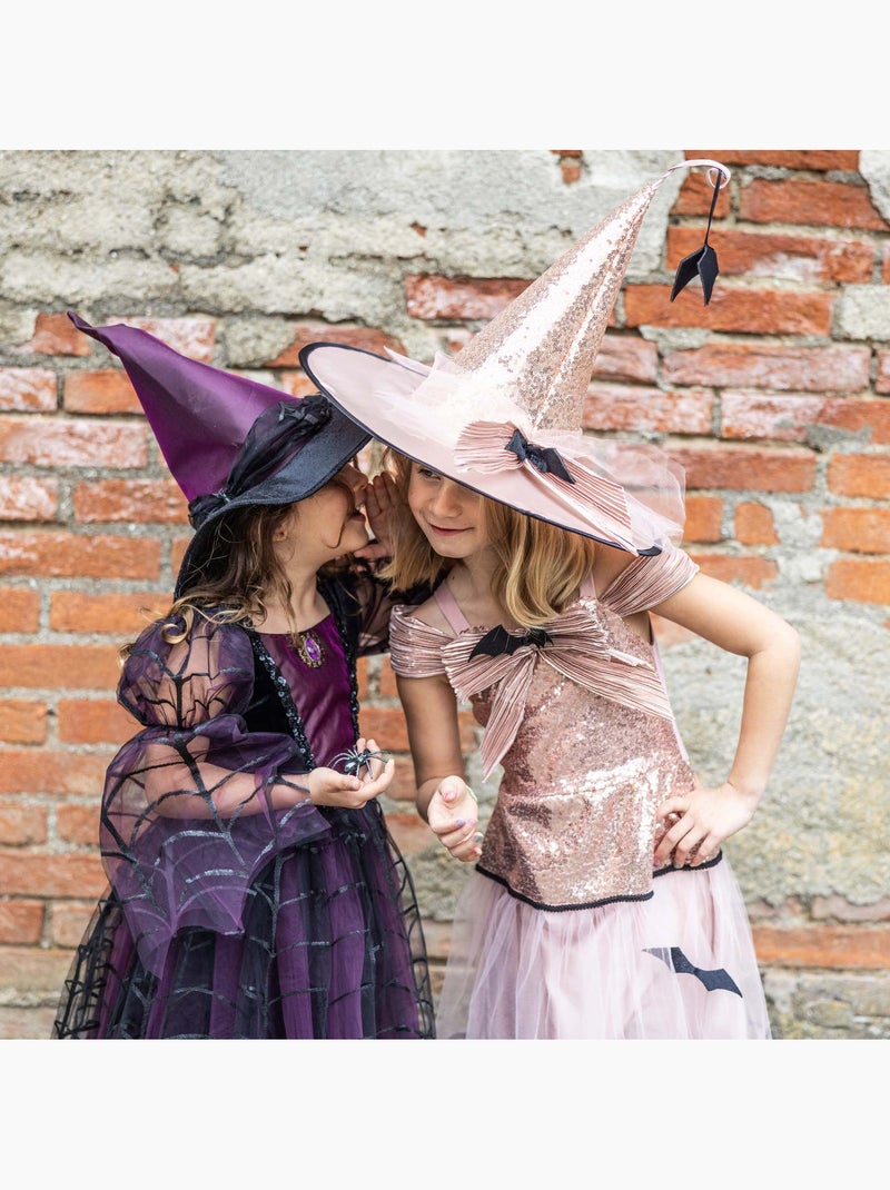 Great pretenders | déguisement enfant robe de sorcière glamour avec chapeau Rose - Kiabi