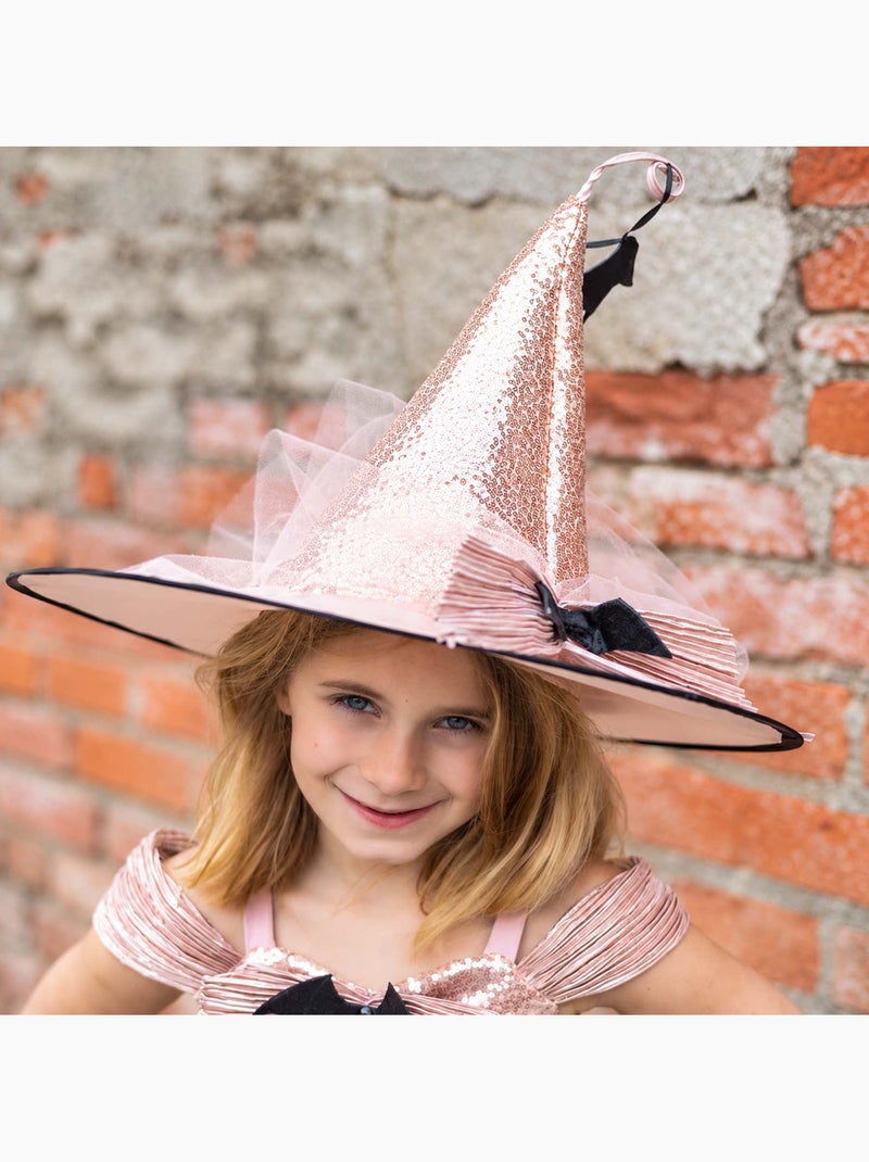 Great pretenders | déguisement enfant robe de sorcière glamour avec chapeau Rose - Kiabi
