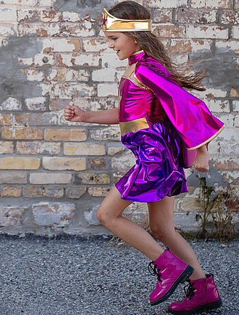 Great Pretenders | Déguisement enfant super-héroïne tunique cape masque