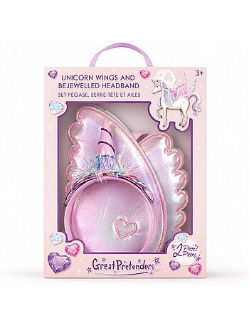 Great Pretenders | Déguisement set ailes licorne et serre tête corne scintillante