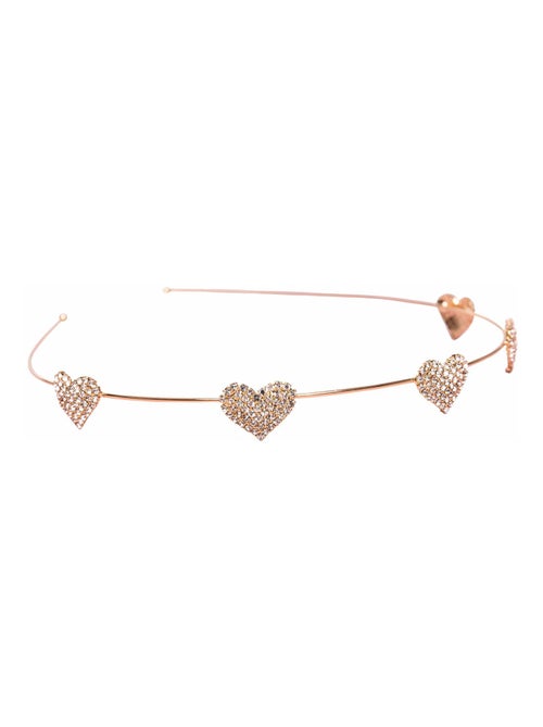 Great Pretenders | Diadème serre-tête enfant Coeurs strass - Kiabi