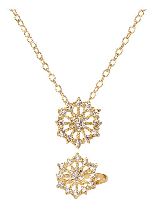 Great Pretenders | Ensemble collier et bague en strass Flocon - Kiabi