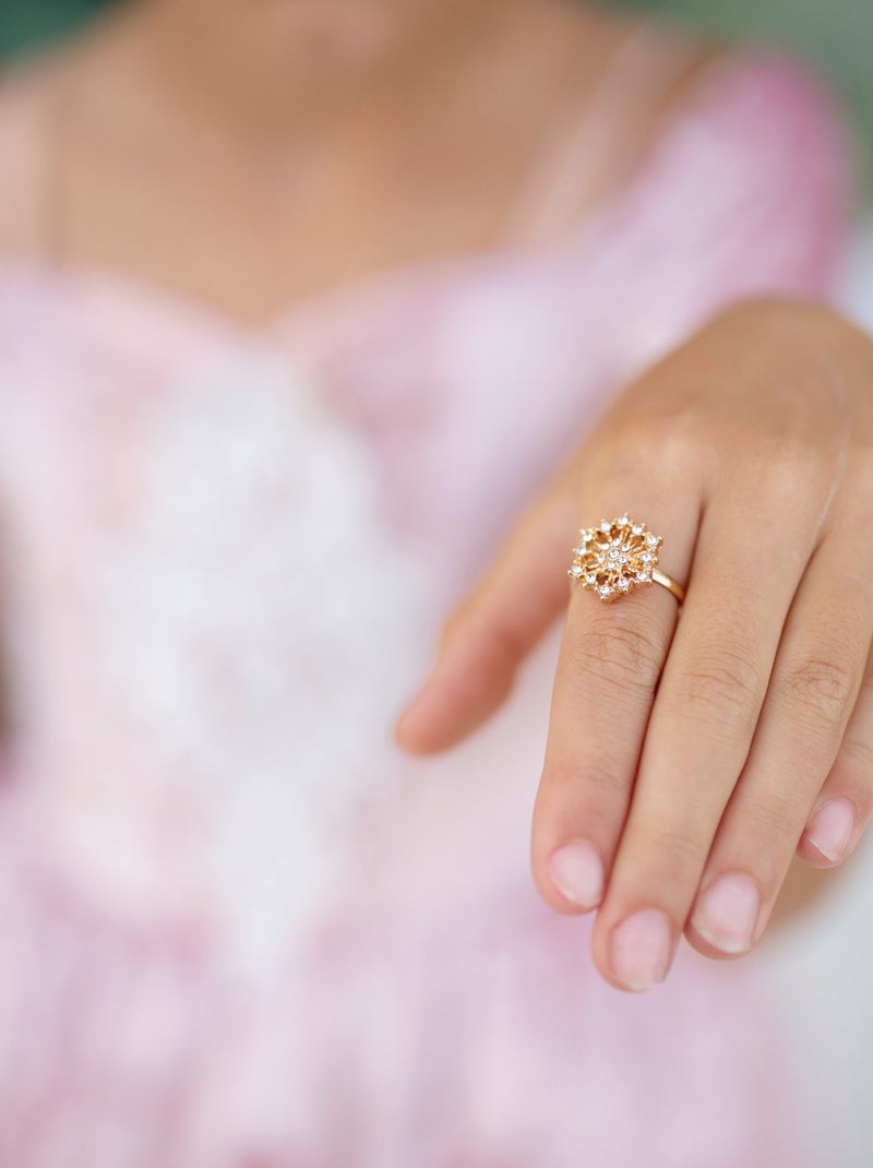 Great Pretenders | Ensemble collier et bague en strass Flocon Blanc - Kiabi