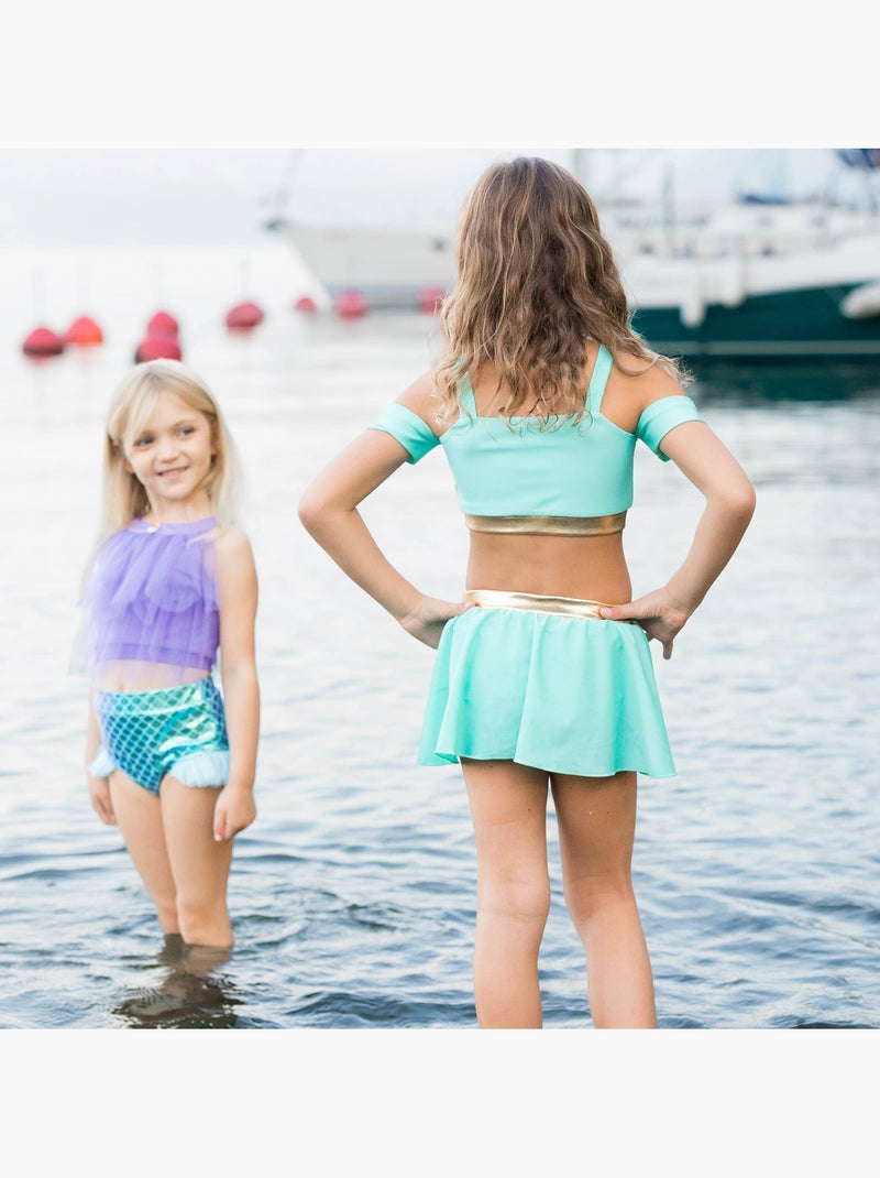 Great Pretenders | Maillot de bain 2 pièces fille princesse UV UPF 50+ Vert - Kiabi