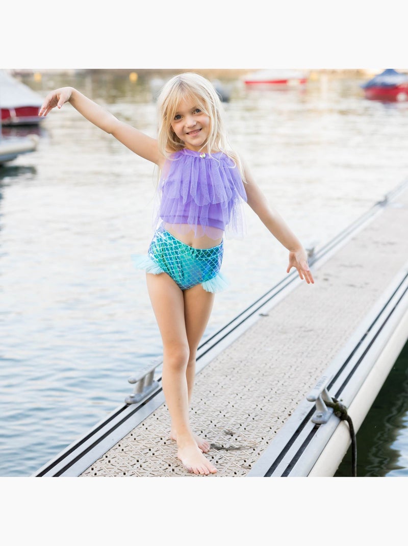 Great Pretenders | Maillot de bain 2 pièces fille sirène UV UPF 50+ Violet - Kiabi