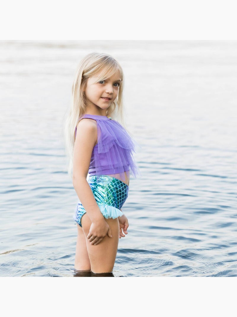 Great Pretenders | Maillot de bain 2 pièces fille sirène UV UPF 50+ Violet - Kiabi