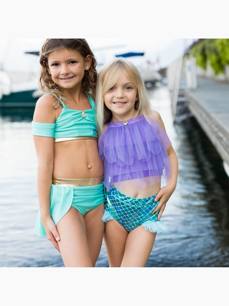 Great Pretenders | Maillot de bain 2 pièces fille sirène UV UPF 50+ Violet - Kiabi