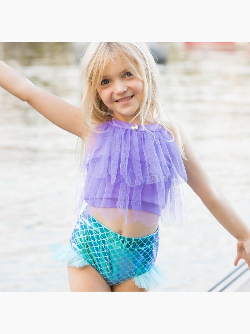 Great Pretenders | Maillot de bain 2 pièces fille sirène UV UPF 50+ Violet - Kiabi
