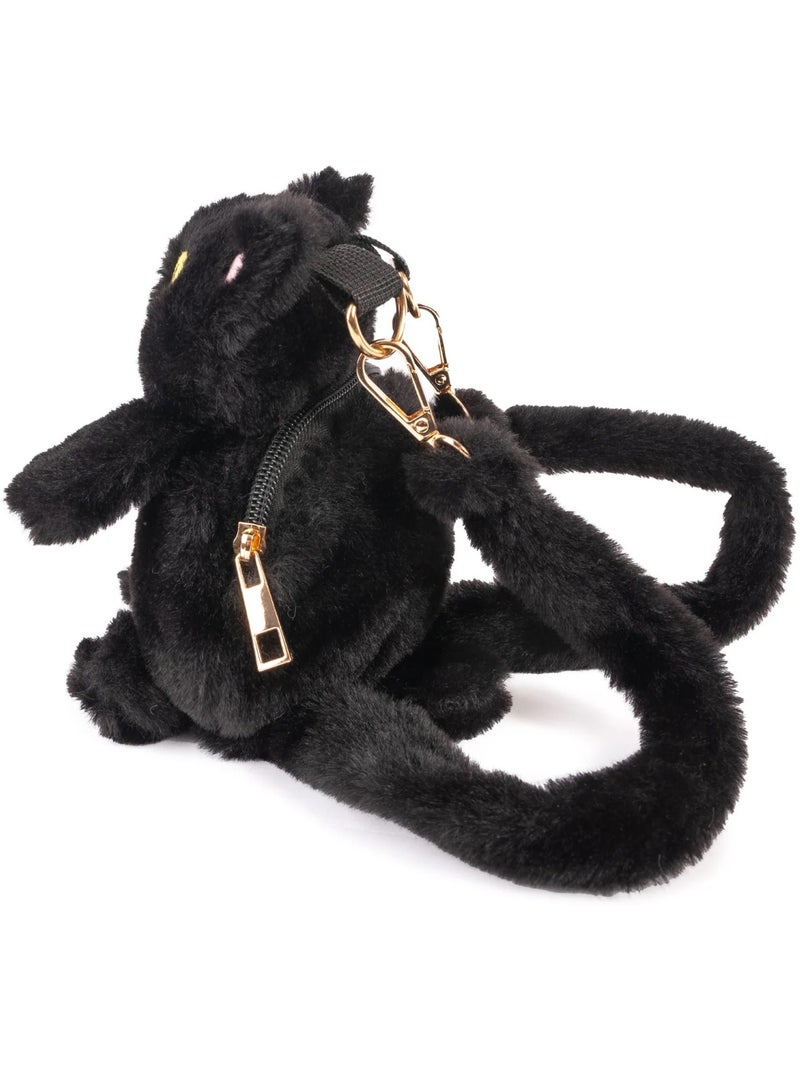 Great Pretenders | Mini sac à dos portefeuille enfant chat peluche Noir - Kiabi