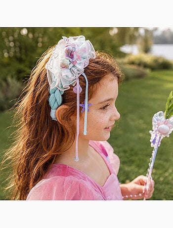 Great pretenders | serre-tête sirène enfant avec longue tresse colorée