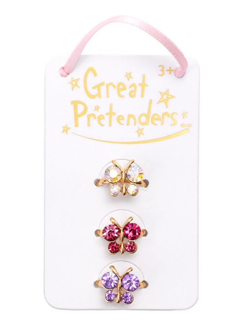 Great Pretenders | Set de 3 bagues papillons scintillantes - Kiabi