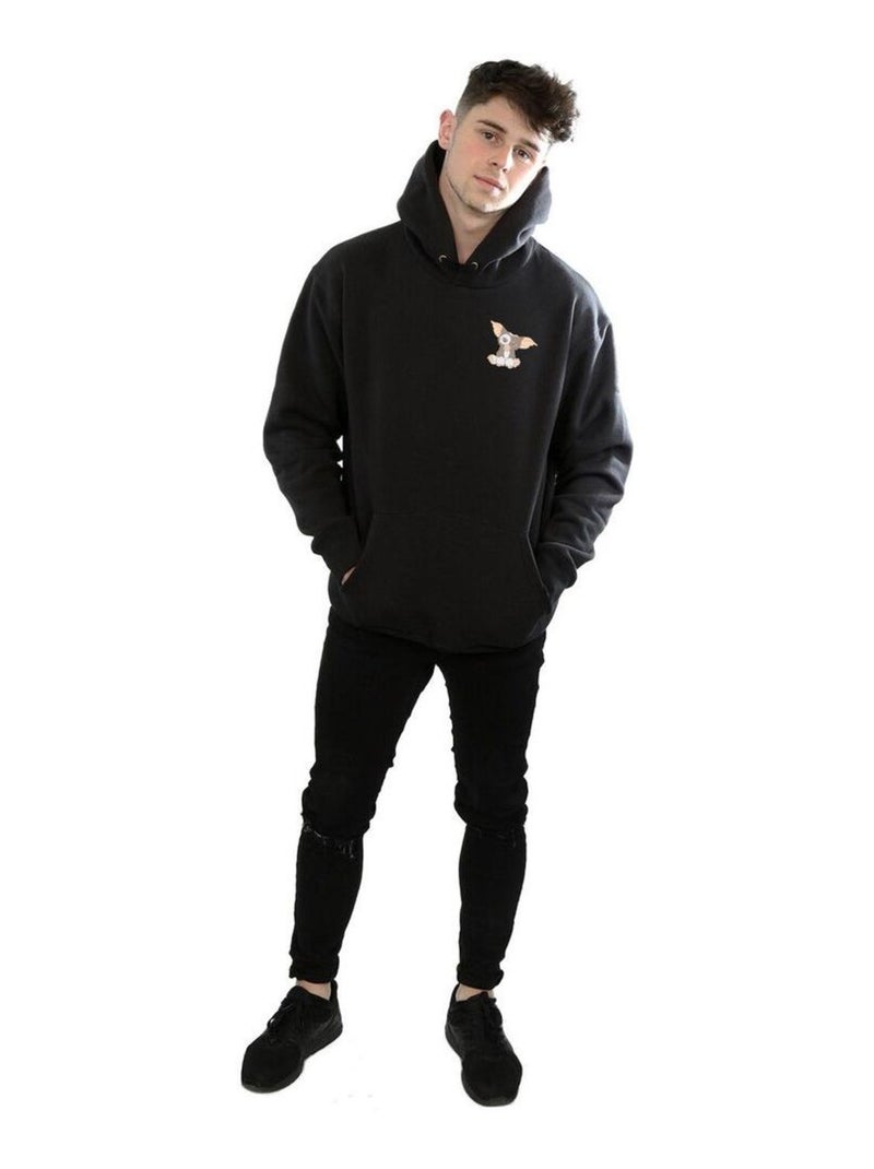 Gremlins - Sweat à capuche motif Gizmo sur poitrine Noir - Kiabi