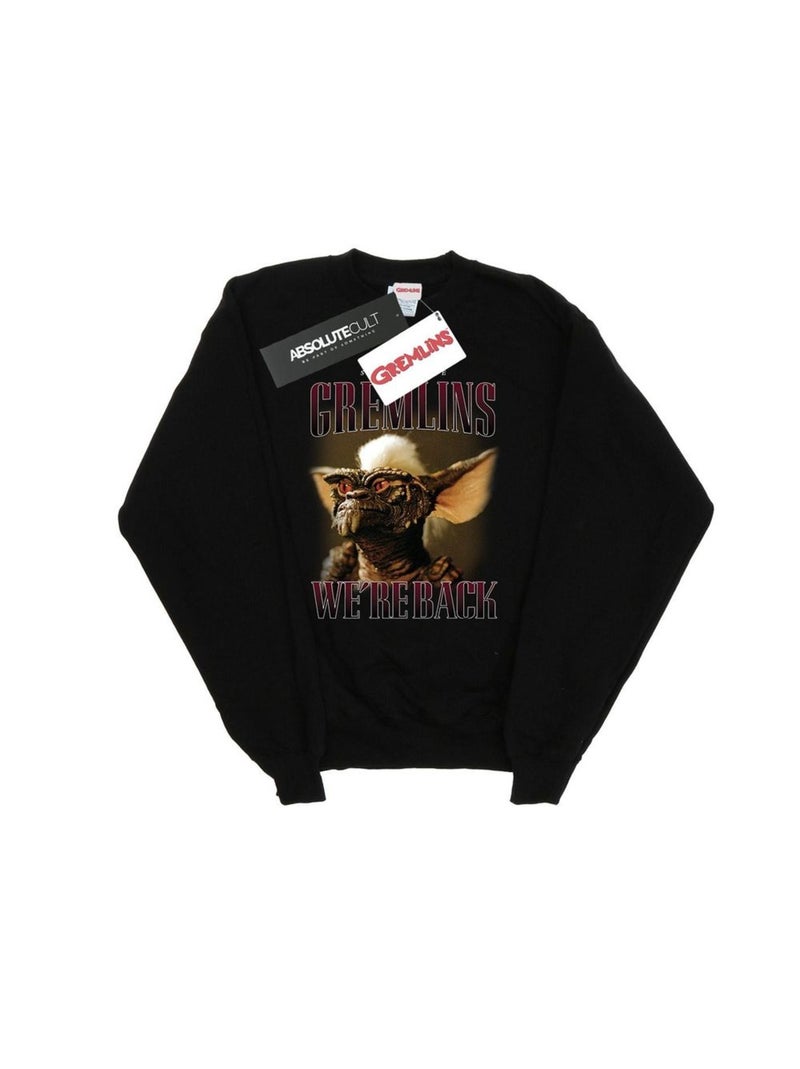 Gremlins - Sweat WE'RE BACK Noir - Kiabi