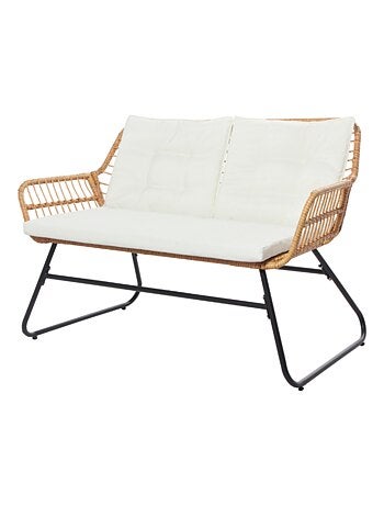 GRENADE Salon de jardin bas 4 places effet rotin