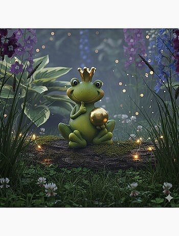 Grenouille de decoration de jardin en céramique