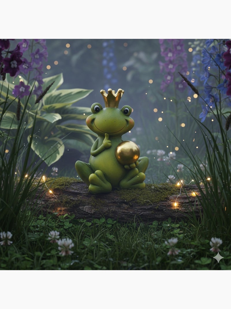 Grenouille de decoration de jardin en céramique Vert - Kiabi