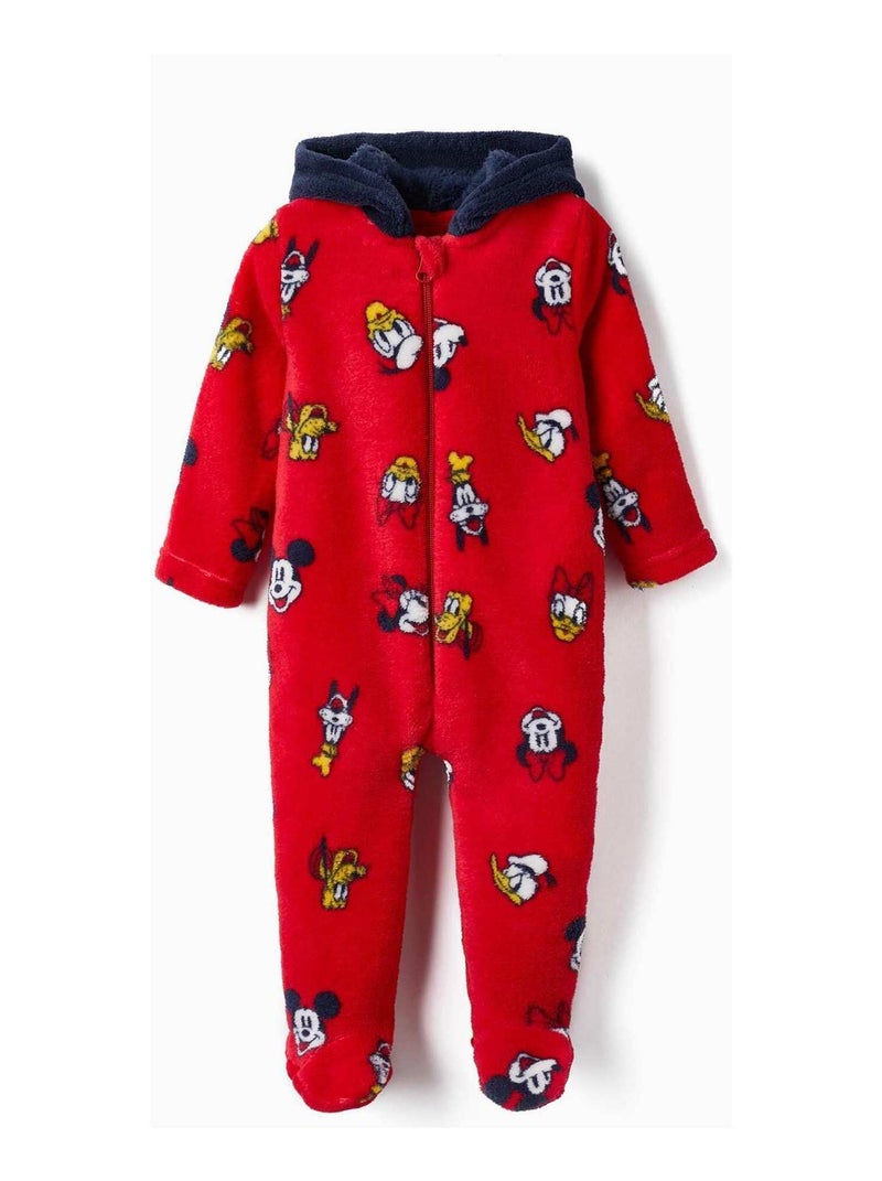 Grenouillère avec des oreilles pour bébé garçon 'Mickey Mouse & Amis'   MICKEY Rouge - Kiabi