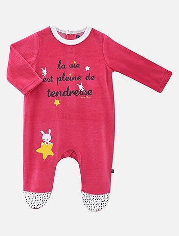 Grenouillère BEBE EMILIA VELOURS RASE