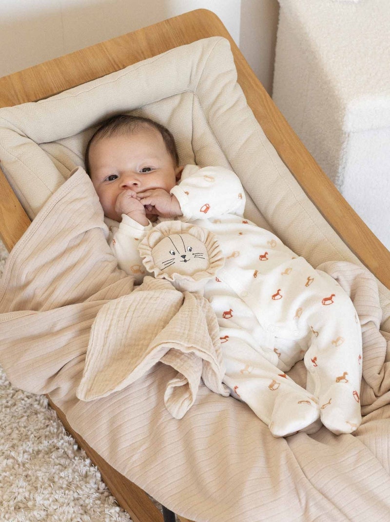 Grenouillère Bébé Motifs Tendances De Chevaux à Bascule Ecru - Kiabi