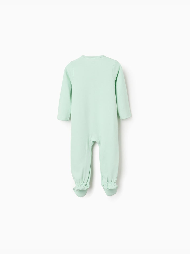 Grenouillère en coton à imprimé Vert clair - Kiabi