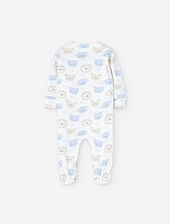 Grenouillère en coton peigné à motif