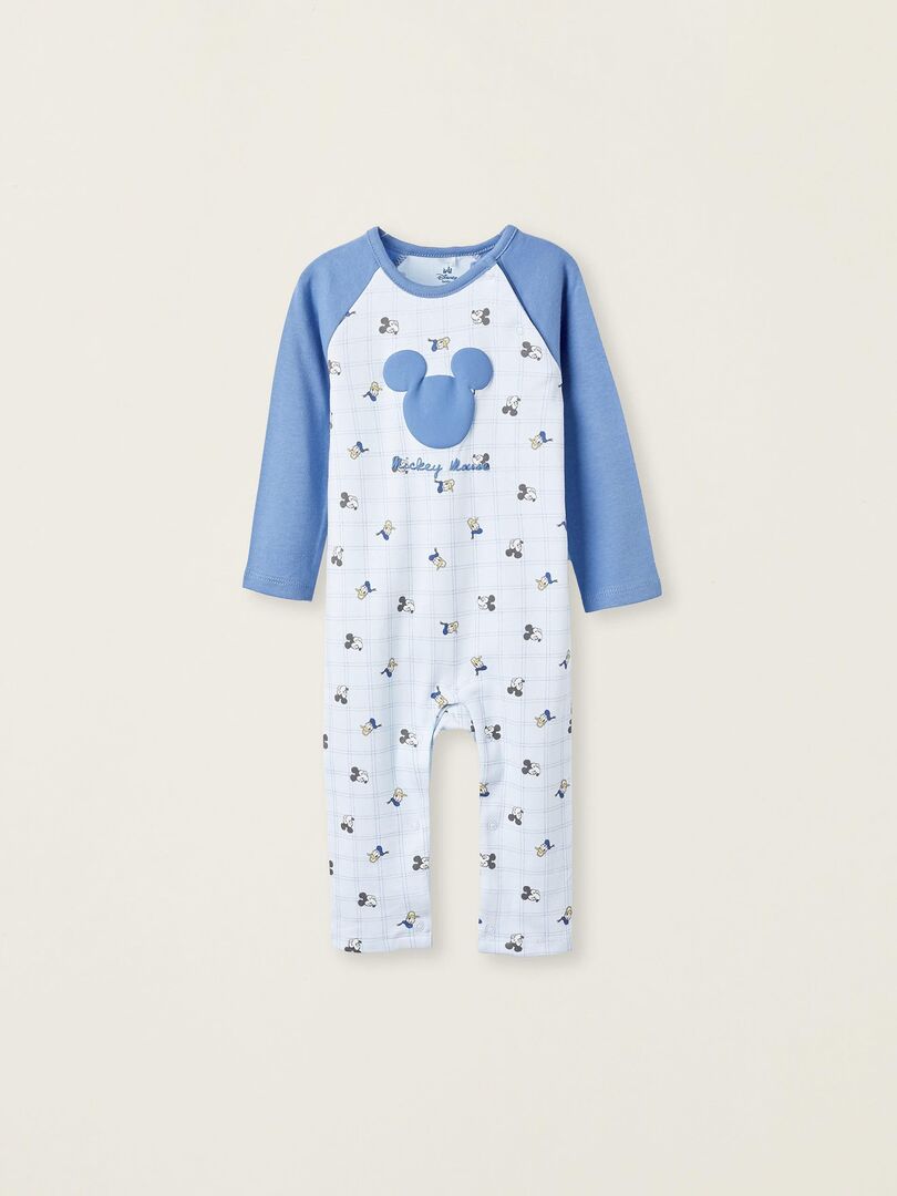 Grenouillere En Coton Pour Nouveau Ne Mickey Donald DISNEY CLASSICS Bleu Kiabi nu