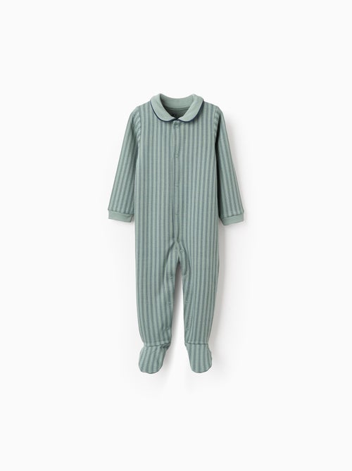 Grenouillère en Coton Rayé - Kiabi