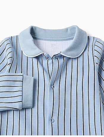 Grenouillère en coton rayée