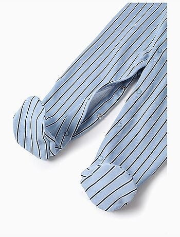 Grenouillère en coton rayée