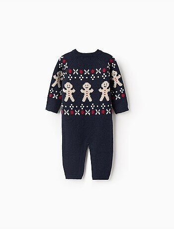 Grenouillère en maille avec jacquard