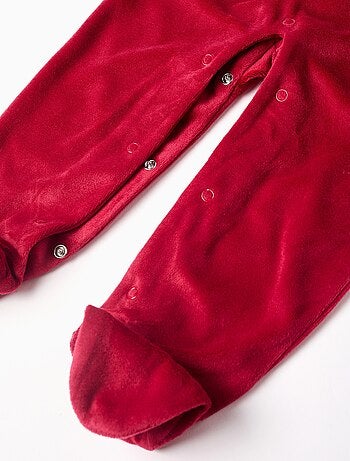 Grenouillère en velours avec Mickey