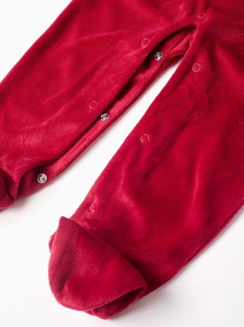 Grenouillère en velours avec Mickey - Kiabi