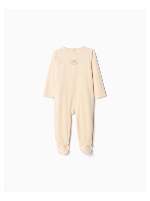 Grenouillère en velours, bébé mo fashion - Kiabi