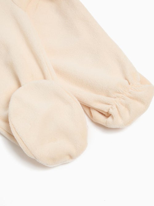 Grenouillère en velours, bébé mo fashion - Kiabi