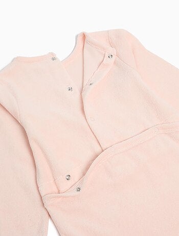 Grenouillère en velours pour bébé fille MO Fashion