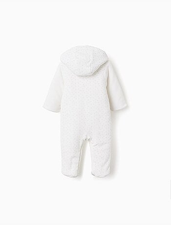 Grenouillère en velours rembourrée avec capuche