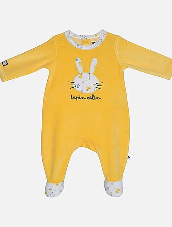 Grenouillère GABRIELO VELOURS RASE PONT DOS BEBE