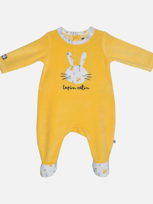 Grenouillère GABRIELO VELOURS RASE PONT DOS BEBE - Kiabi
