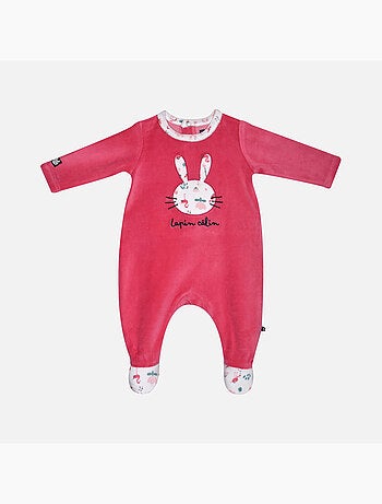 Grenouillère GAIA VELOURS RASE PONT DOS BEBE