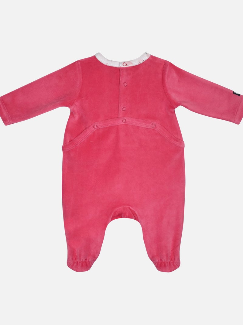 Grenouillère GAIA VELOURS RASE PONT DOS BEBE Rose - Kiabi