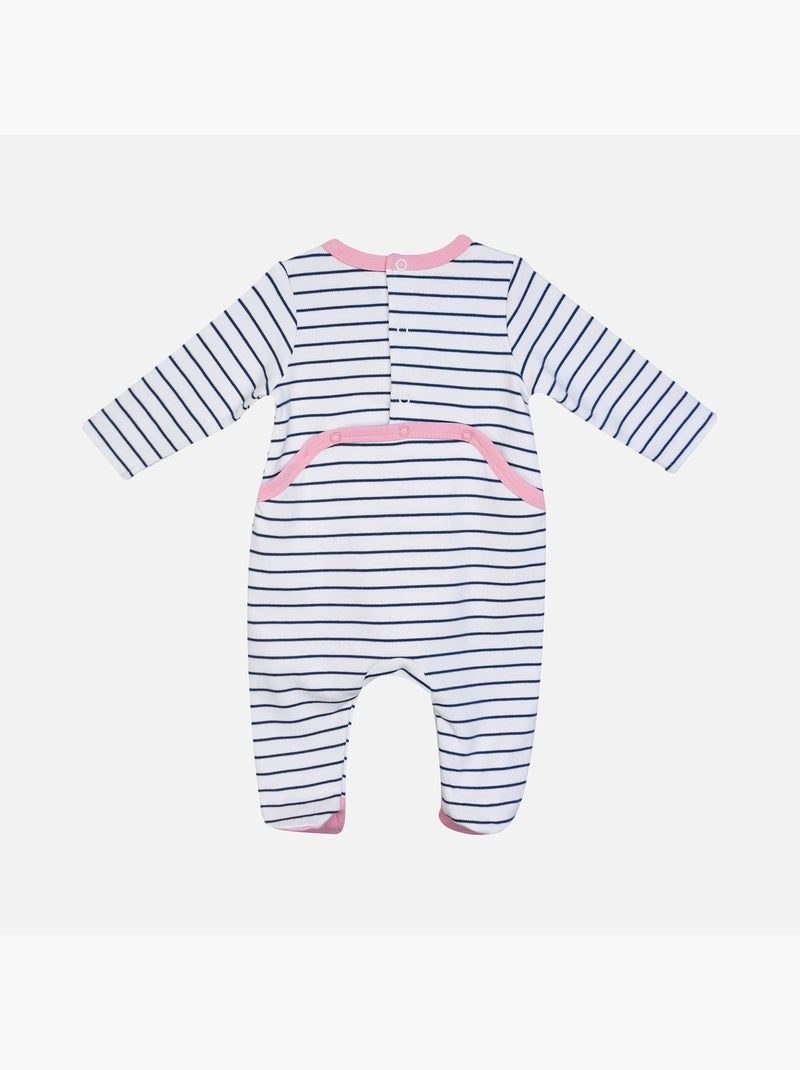 Grenouillère GALIA INTERLOCK PONT DOS BEBE Blanc - Kiabi