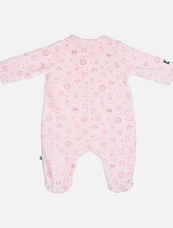 Grenouillère GENTIANE VELOURS RASE OUVERTURE DEVANT NAISSANCE