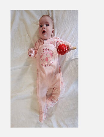 Grenouillère GENTIANE VELOURS RASE OUVERTURE DEVANT NAISSANCE